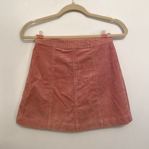 Divided Skirts - HM Pink Corduroy Mini Skirt Divided Skirts - HM Pink Corduroy Mini Skirt